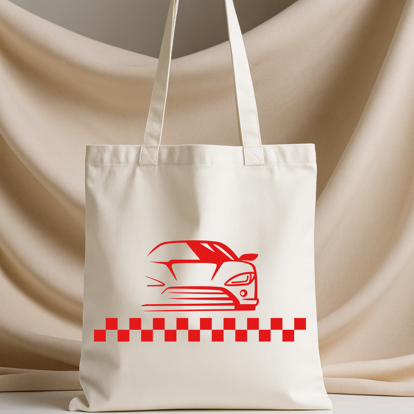 Race Car Canvas Tote Bag