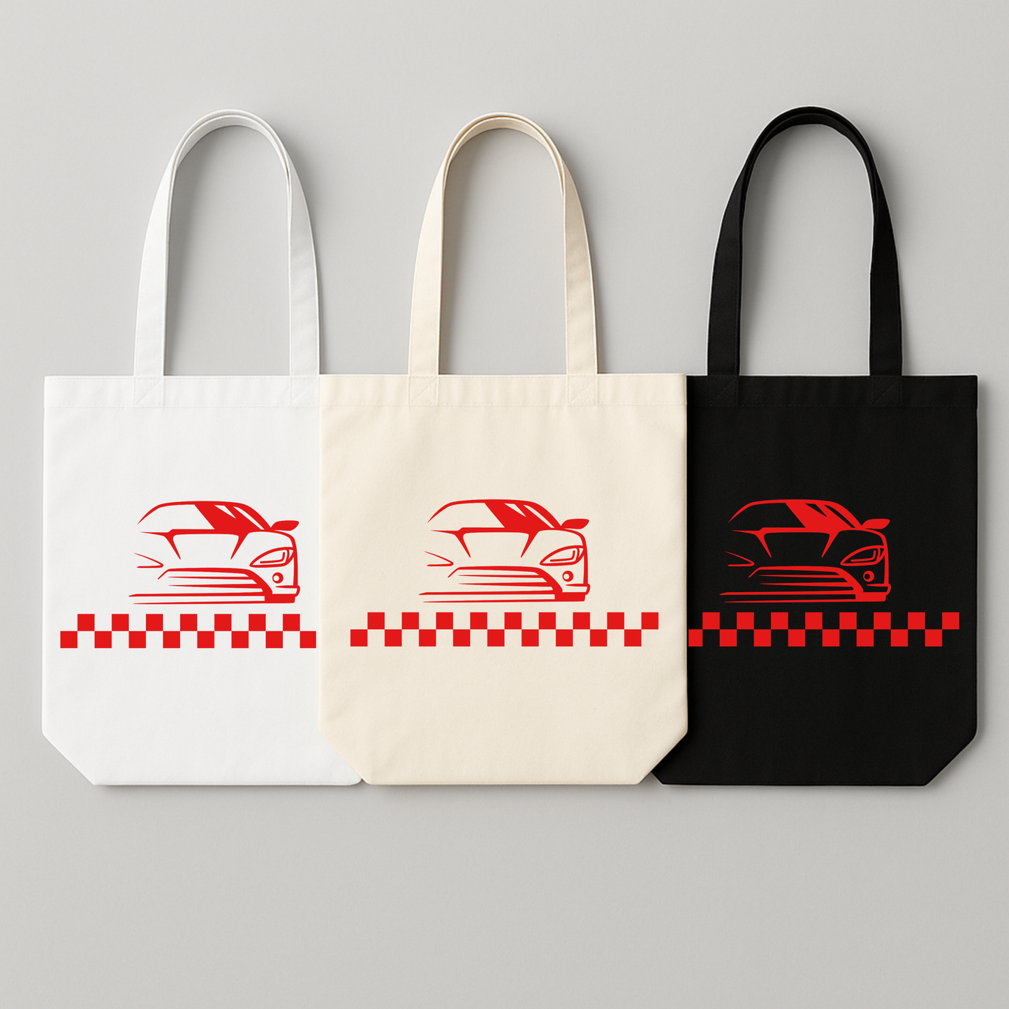 Race Car Canvas Tote Bag