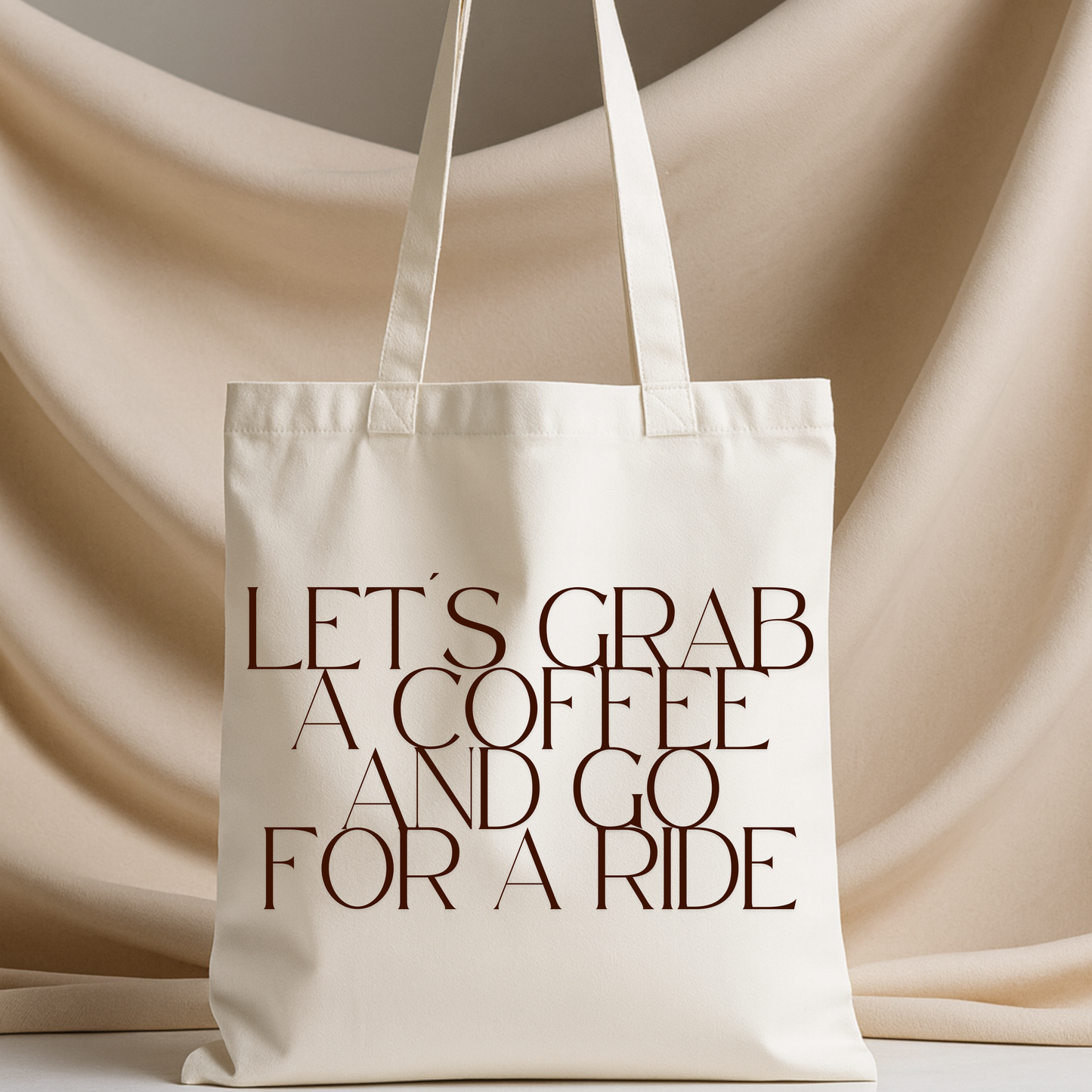 Let’s grab a coffee and go for a ride Canvas Tote Bag
