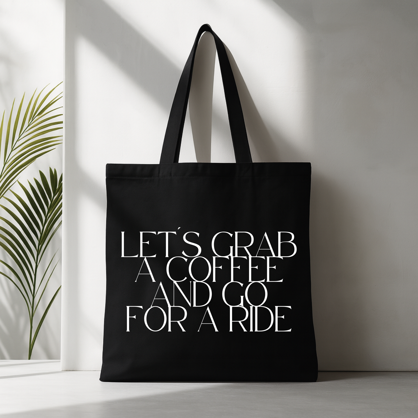 Let’s grab a coffee and go for a ride Canvas Tote Bag