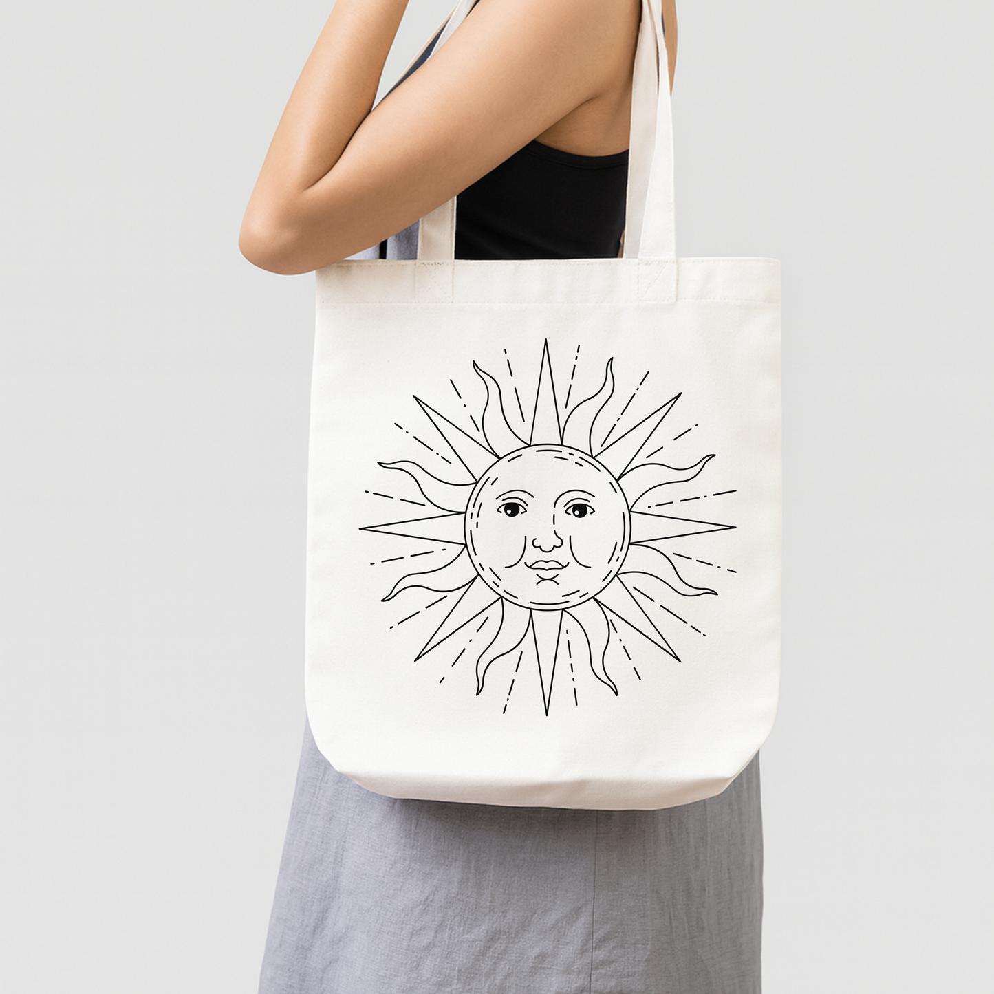 Sun yoga Canvas Tote Bag